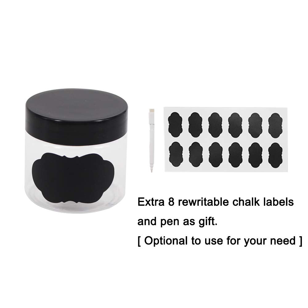 Zmybcpack 20 Pack 2 Oz Round Clear Plastic Slime Jars With Lids, Pet Containers, Storage Jars, Travel Jars For Cosmetic, Makeup,