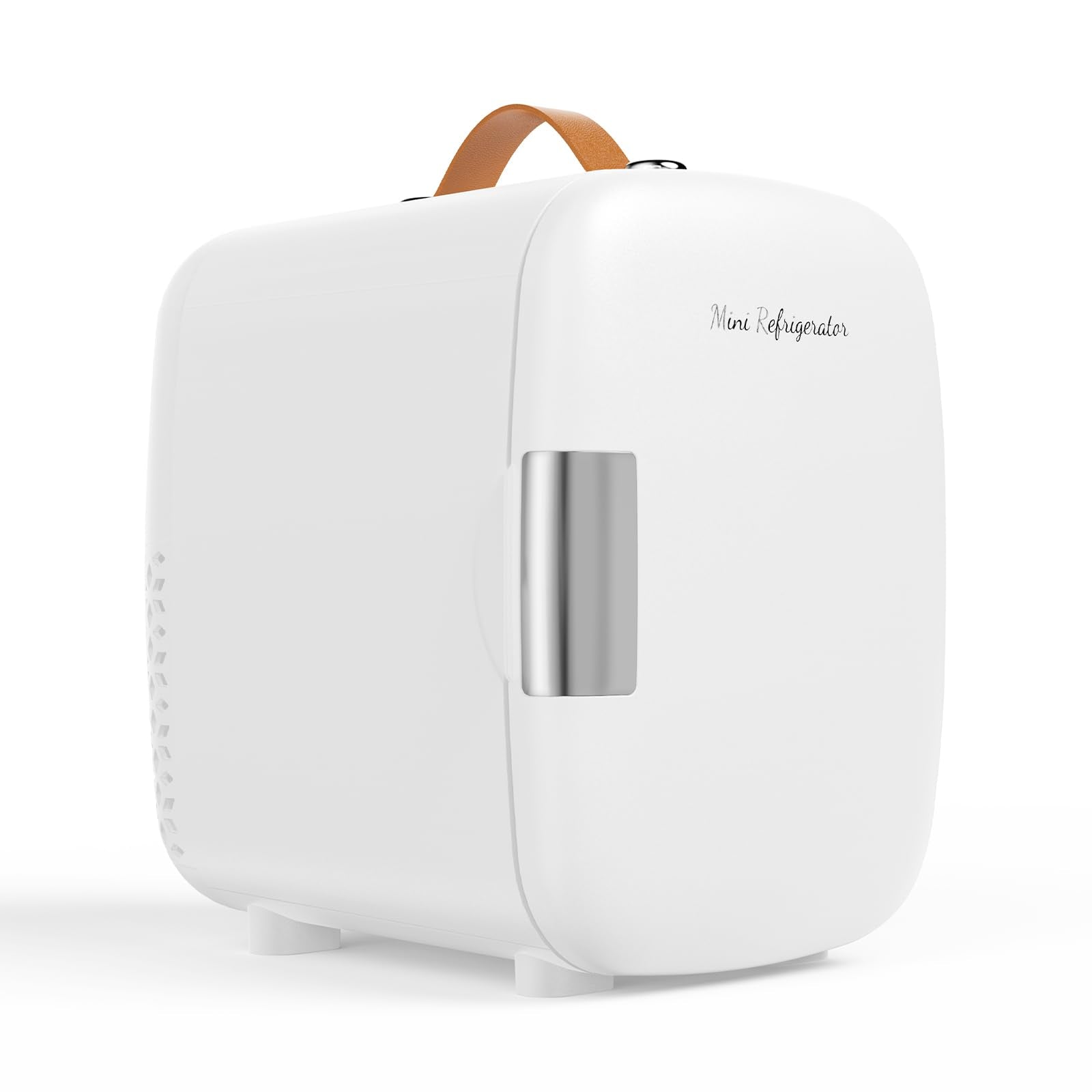 NEWBULIG Mini Fridge for Bedroom, Office & Car, Portable 4L/4.23QT Mini Refrigerator for Skincare with Handle, Ultra-Quiet Energ