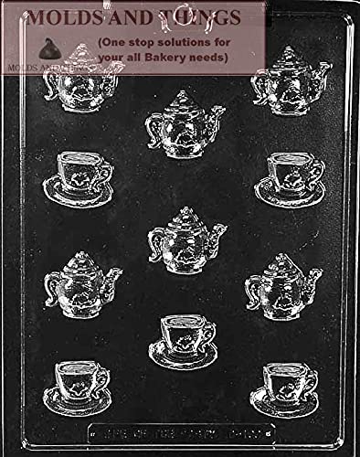 Tea Pot Chocolate Candy Mold & Demi Tasse Cup Chocolate Candy Mold With Copyrited Candy Making Instruction