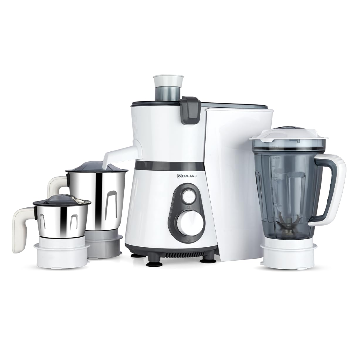 Bajaj Ninja Series Powerblend 1000 Watts Juicer Mixer Grinder With 3 Jars | Duracut Blades | Metagrip Metal Coupler | 2 Yrs Warr