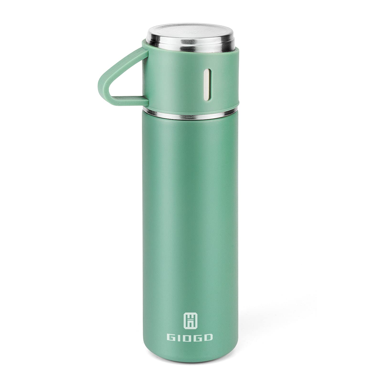 Stainless Steel Thermo 500Ml/16.9Oz Vacuum Insulated Bottle With Cup For Coffee Hot Drink And Cold Drink Water Flask.(Green,Sing