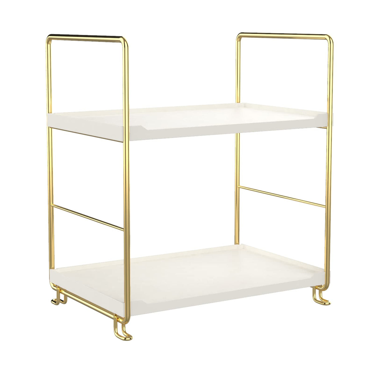 kaileyouxiangongsi 2-Tier Kitchen Spice Rack - Freestanding Stackable Bathroom Countertop Storage Shelf - Cosmetic Organizer Hol