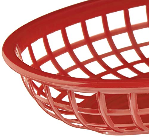 Outset 76185 Pub Food Baskets, Red, 6.25 X 9.5 X 2 Inches, Set Of 6