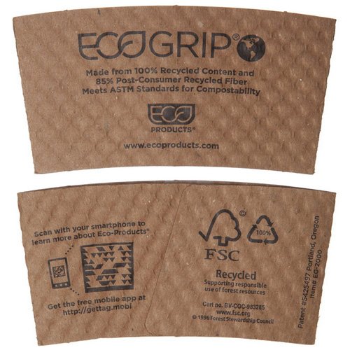 Eco-Products Ecogrip Recycled Content Hot Cup Sleeve