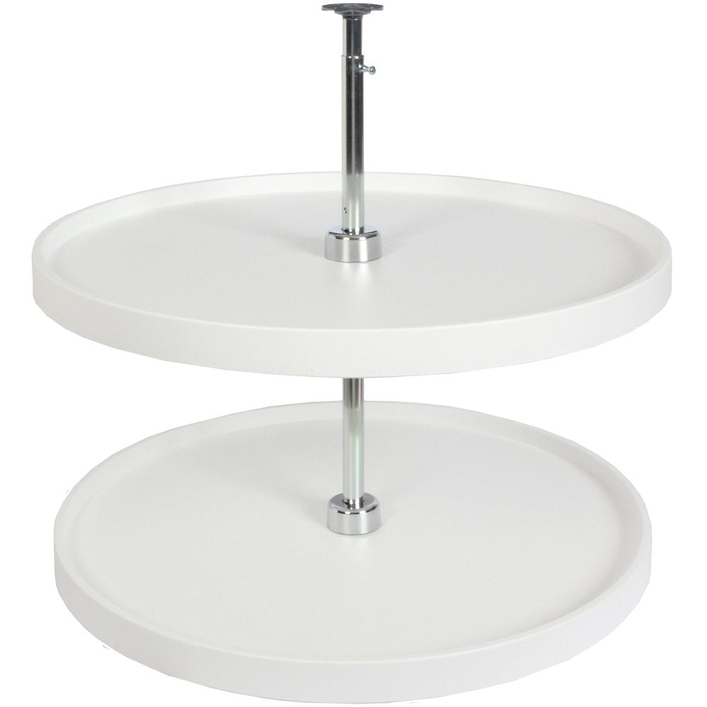 Knape & Vogt PFN32STW 31.5 by 32 by 32 FullRound Polymer Lazy Susan Cabinet Organizer,White