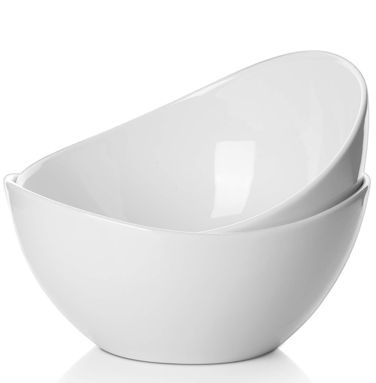 Samsle Porcelain Large Serving Bowl Set (9 Inch),48 Oz Big Salad Bowls, Large Serving Dishes For Entertaining, Party Dinner,Side