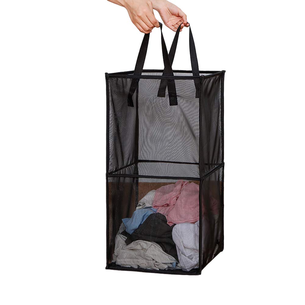 Honoma Laundry Bags Hamper Bag With Handles,Portable & Collapsible Dirty Clothes Mesh Basket Foldable For Washing Storage, Kids