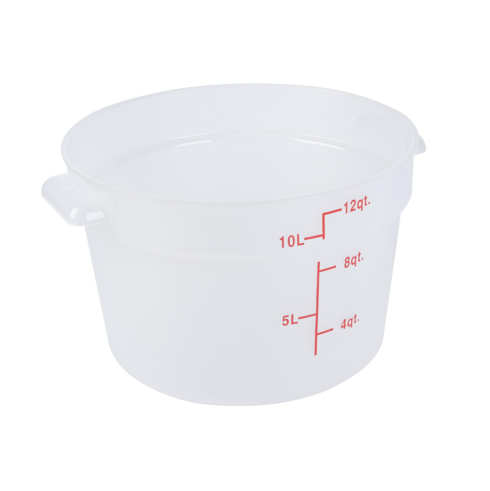 Restaurantware-Met Lux 12 Quart Food Storage Container, 1 Translucent Storage Container - Lids Sold Separately, Red Volume Marke