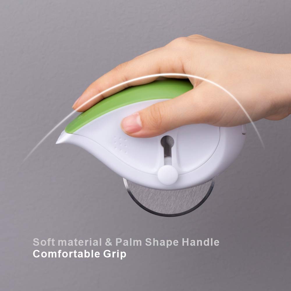 Kitchendao 3-In-1 Herb Chopper Mincer Roller Cutter Slicer, Leaf Stripper, Scraper- Retractable For Safe Storage, Detachable For