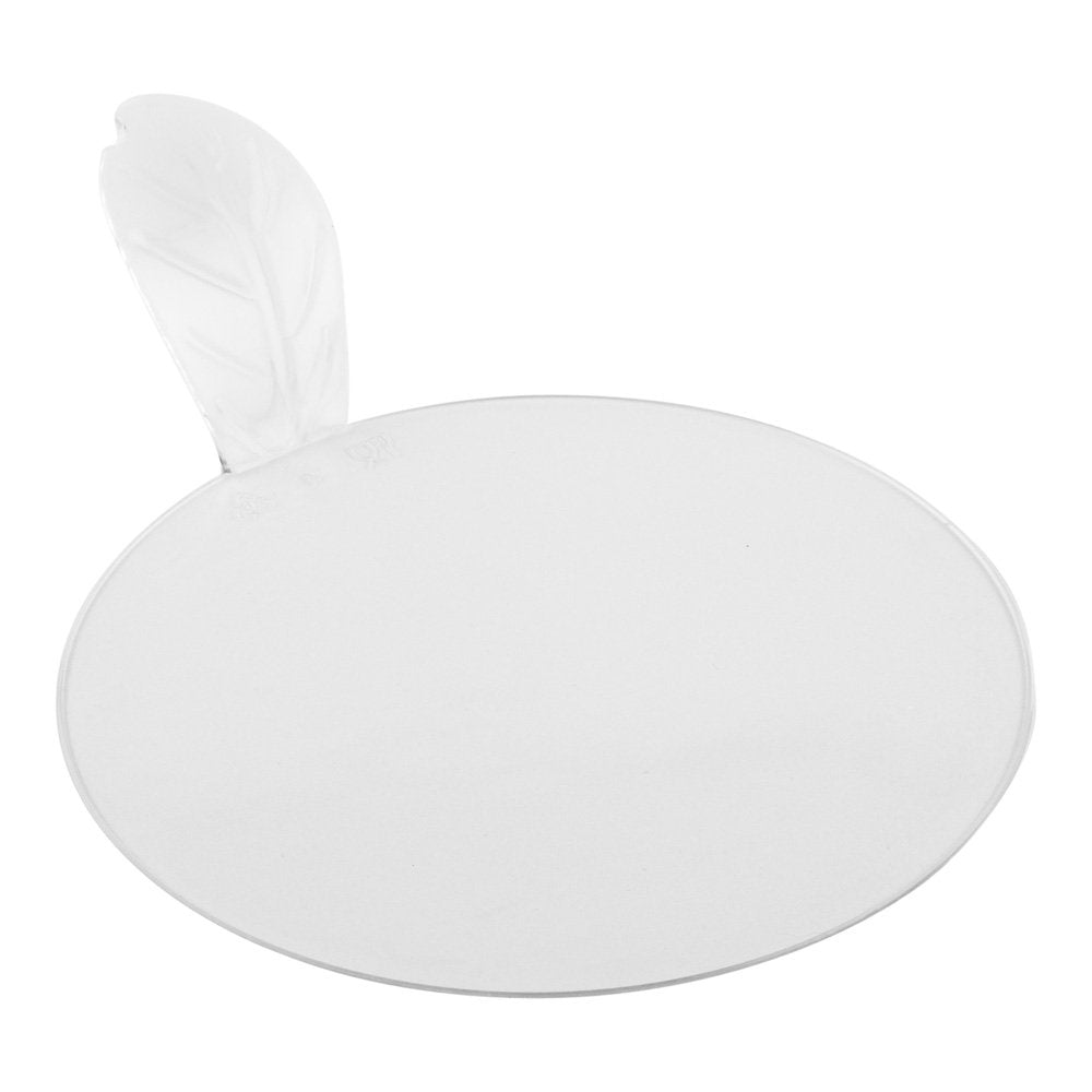 Restaurantware 3 X 3 X 1 Inch Round Appetizer Plates 100 Disposable Pastry Plates - Built-In Handle Premium Clear Plastic Desser