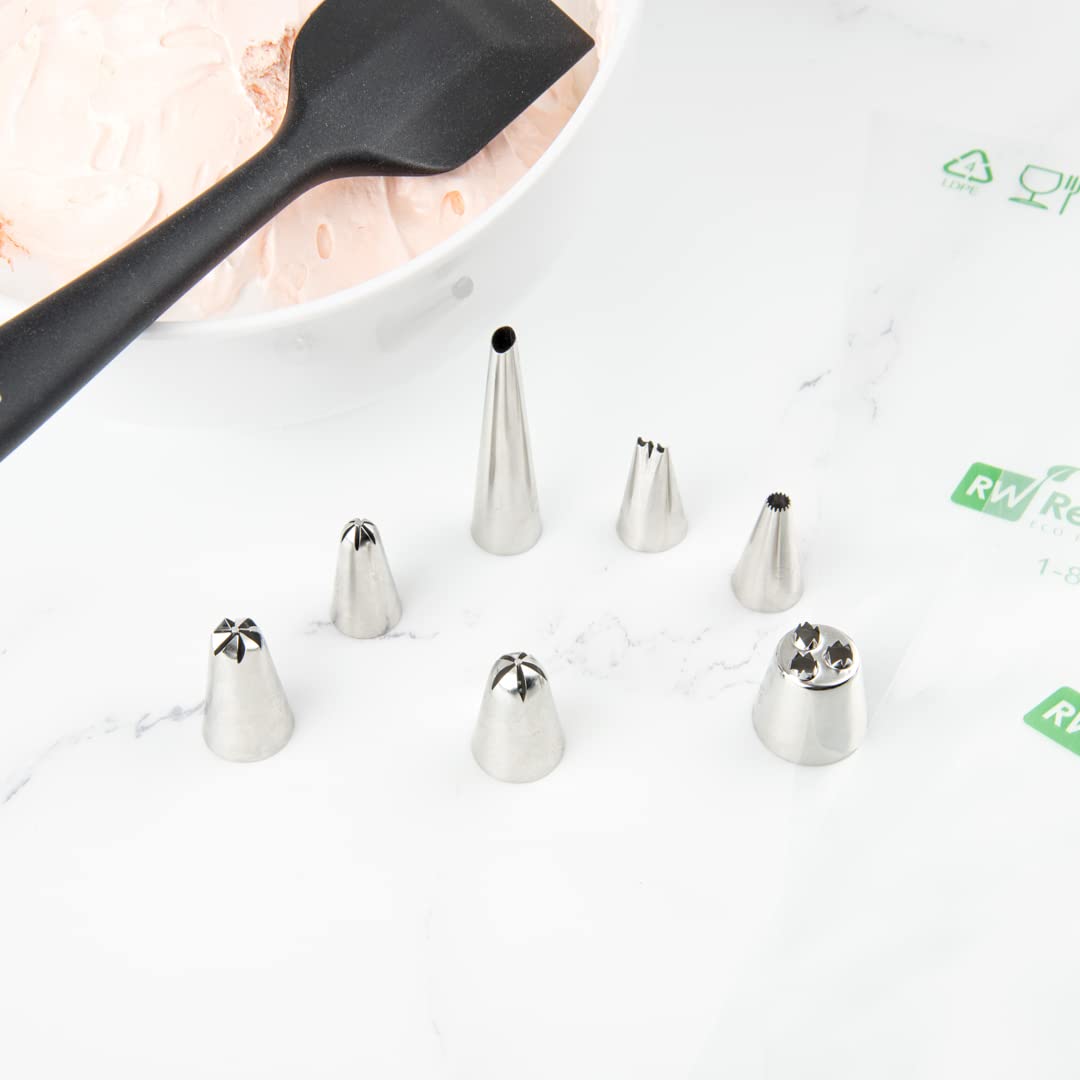 Restaurantware Pastry Tek Piping Tip 1 Reusable Drop Flower Icing Tip - #180 Dent-Resistant Stainless Steel Pastry Tip Dishwashe
