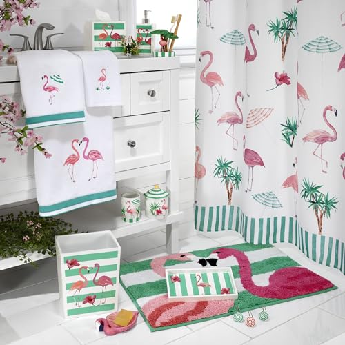 Avanti Linens - Lotion Pump/Soap Dispenser, Multipurpose Bathroom Accessories, Stylish Home Decor (Flamingo Paradise Collection)