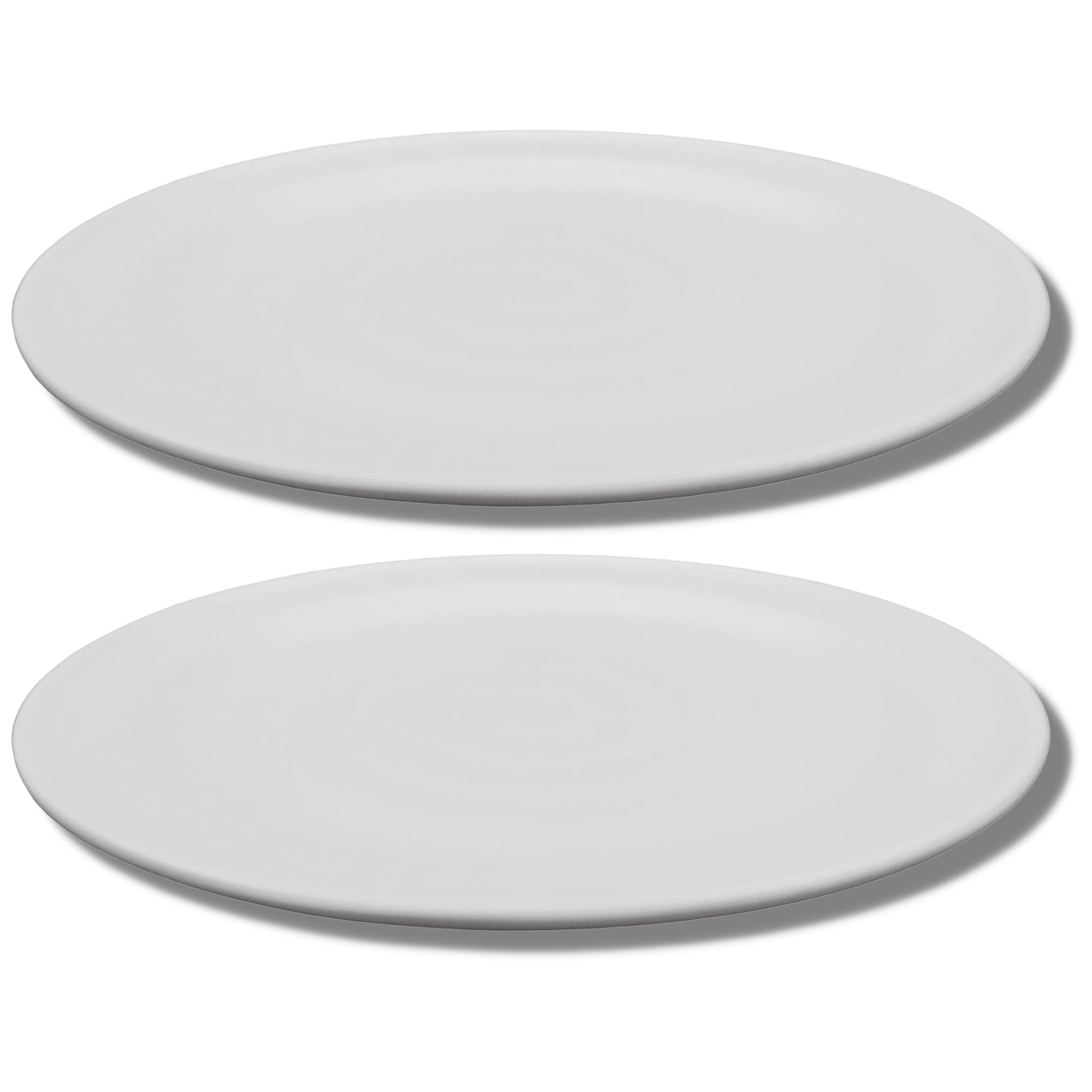 Needzo White Round Melamine Dinner Plate Set, Circular Rehearsal Dinner Plate For Weddings And Events, Kitchenware Gifts For New