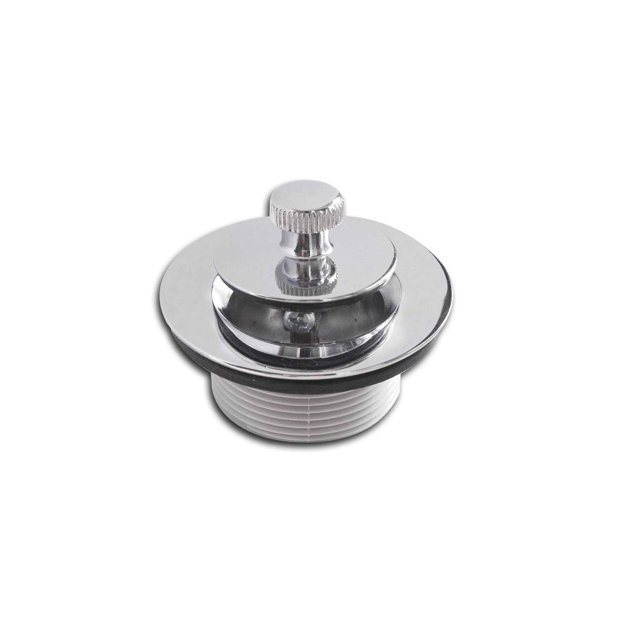 Calcmetal Lift And Turn Bathtub Drain Stopper With Abs Plastic Bushing, Fits In 1-1/2 Inch Or 1-3/8 Inch Inner Bathtub Shoe, Eas