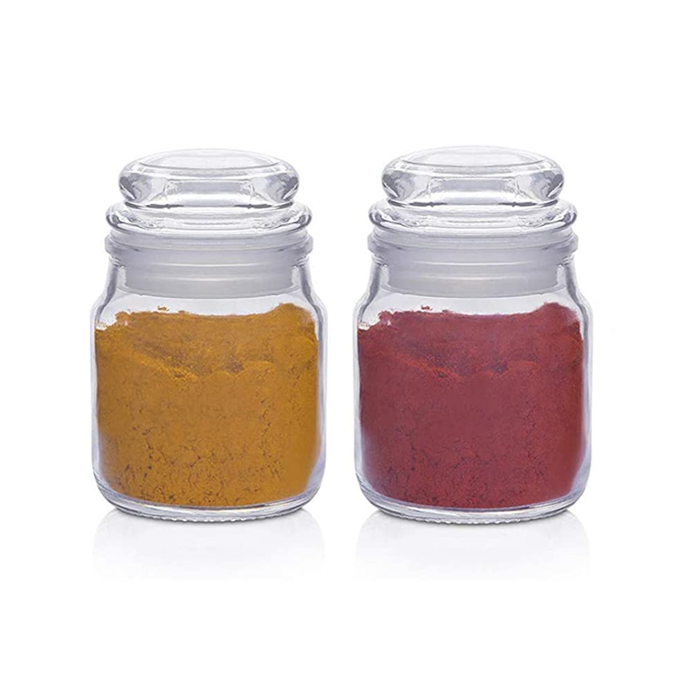 Generic 100Ml Spice Storage Glass Jars, Kitchen Storage Jars, Honey Jar And Container, Spice Masala Jar  Airtight Lid With Rubb