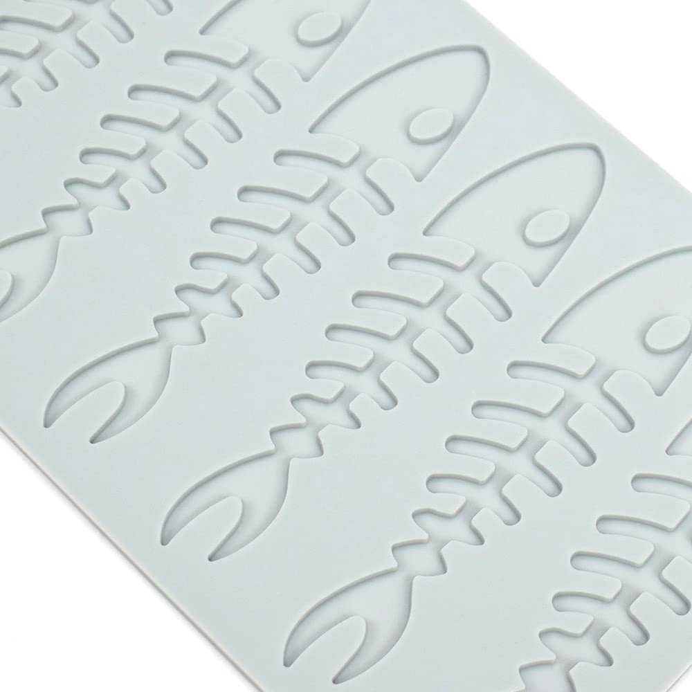 Lobster Shape Lace Silicone Mold Chocolate Candy 3D Hollow Fishbone Candy Mold Food Cooking Meals Decorations Fondant Mold Polym