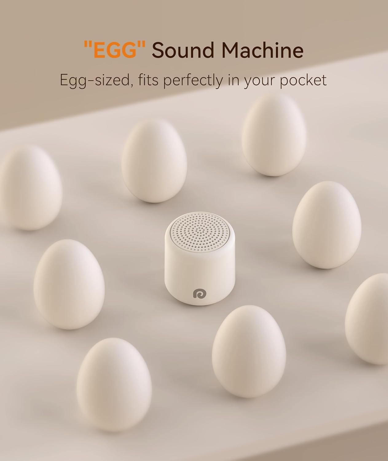 Dreamegg Travel White Noise Machine - Portable Sound Machine for Baby Adults, Travel Sound Machine for Sleep, 16 Nature Sound, T