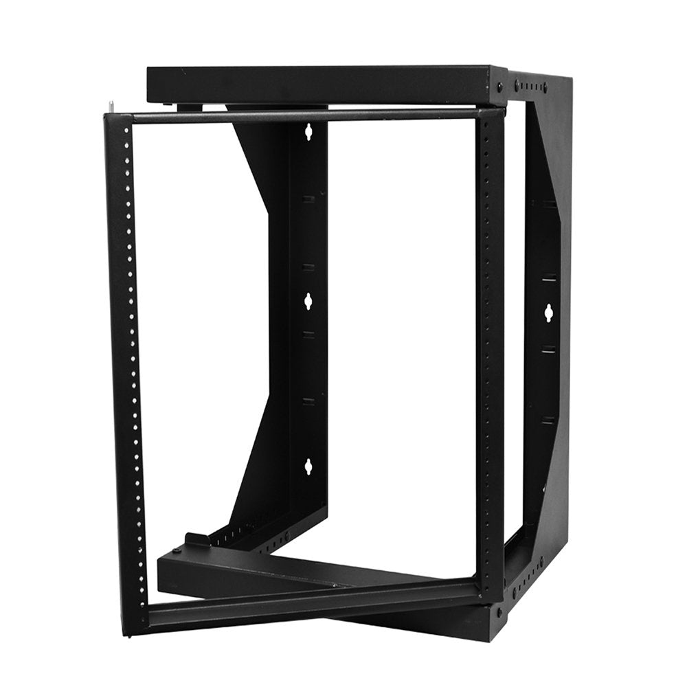 Quest Manufacturing Swing-Out Open Frame Wall Rack, 25 Unit, 4' X 18''-26'' X 26''D, Black (Sr1921-25-02)