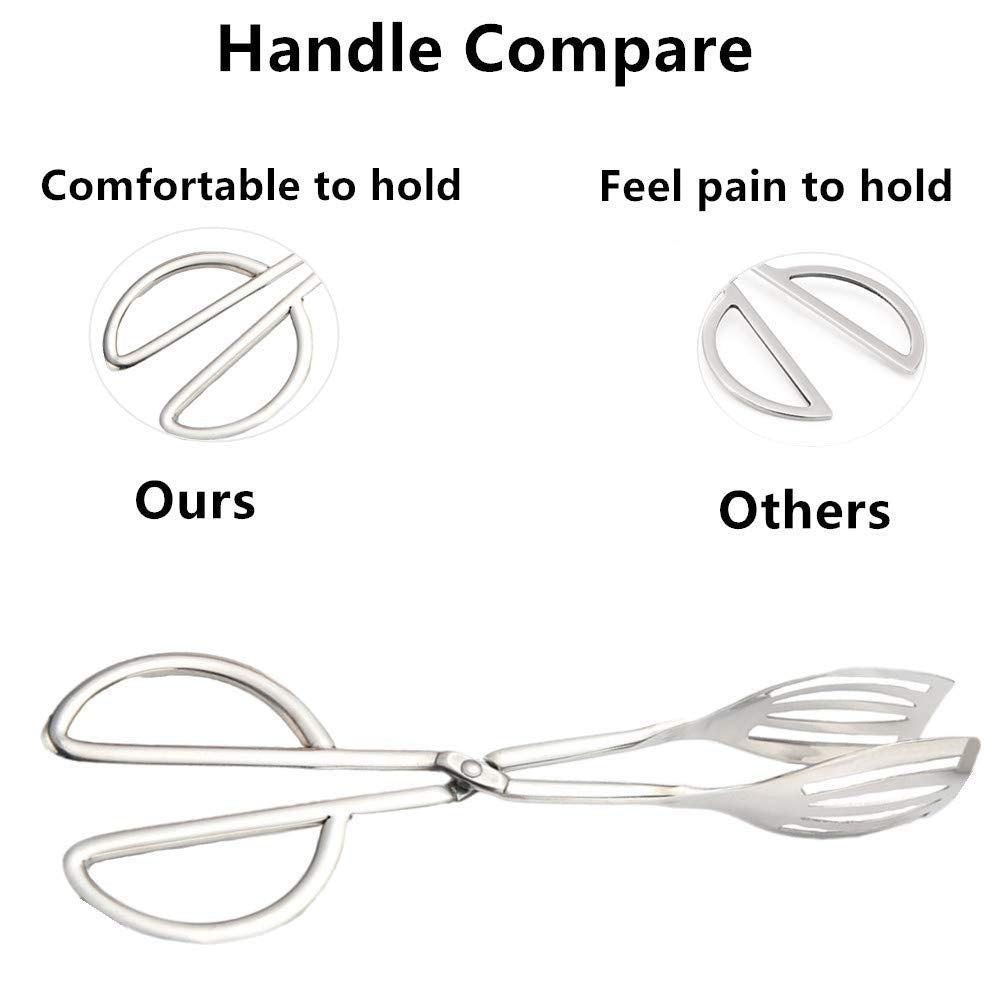 Buffet Tongs Salad Tongs Food Tongs Desserts Tongs Kitchen Tongs Stainless Steel Catering Serving Tongs Cake Tongs Bread Tongs (