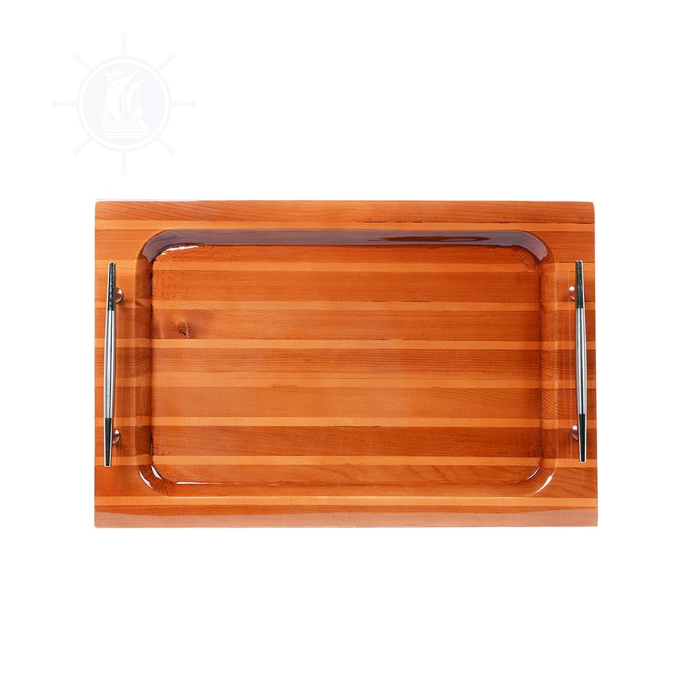 Chris Craft Nautical-Inspired Rectangular Cedar Serving Tray