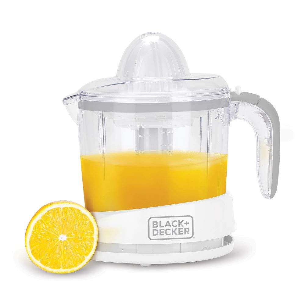 Black+Decker Citrus Juicer Electric | 2 Years Warranty, 30Watt, 1L | Juicer For Home, Juicer Machine With 2 Different Size Cone