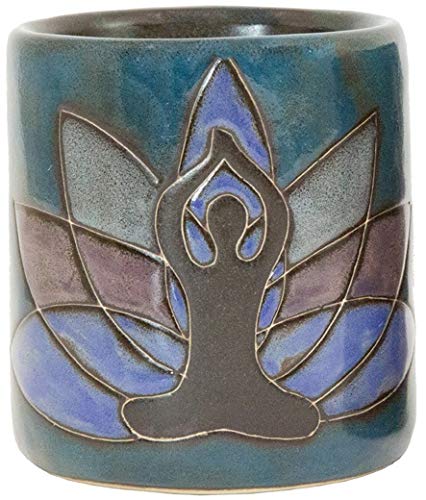 Mara Stoneware Yoga Meditation 16Oz Handcrafted Mug