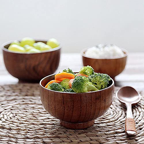 Wooden Rice Miso Soup Bowl