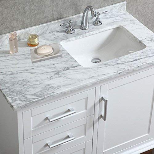 Craftsofegypt White Marble Soap Dish - Polished And Shiny Marble Dish Holder - Beautifully Crafted Bathroom Accessory