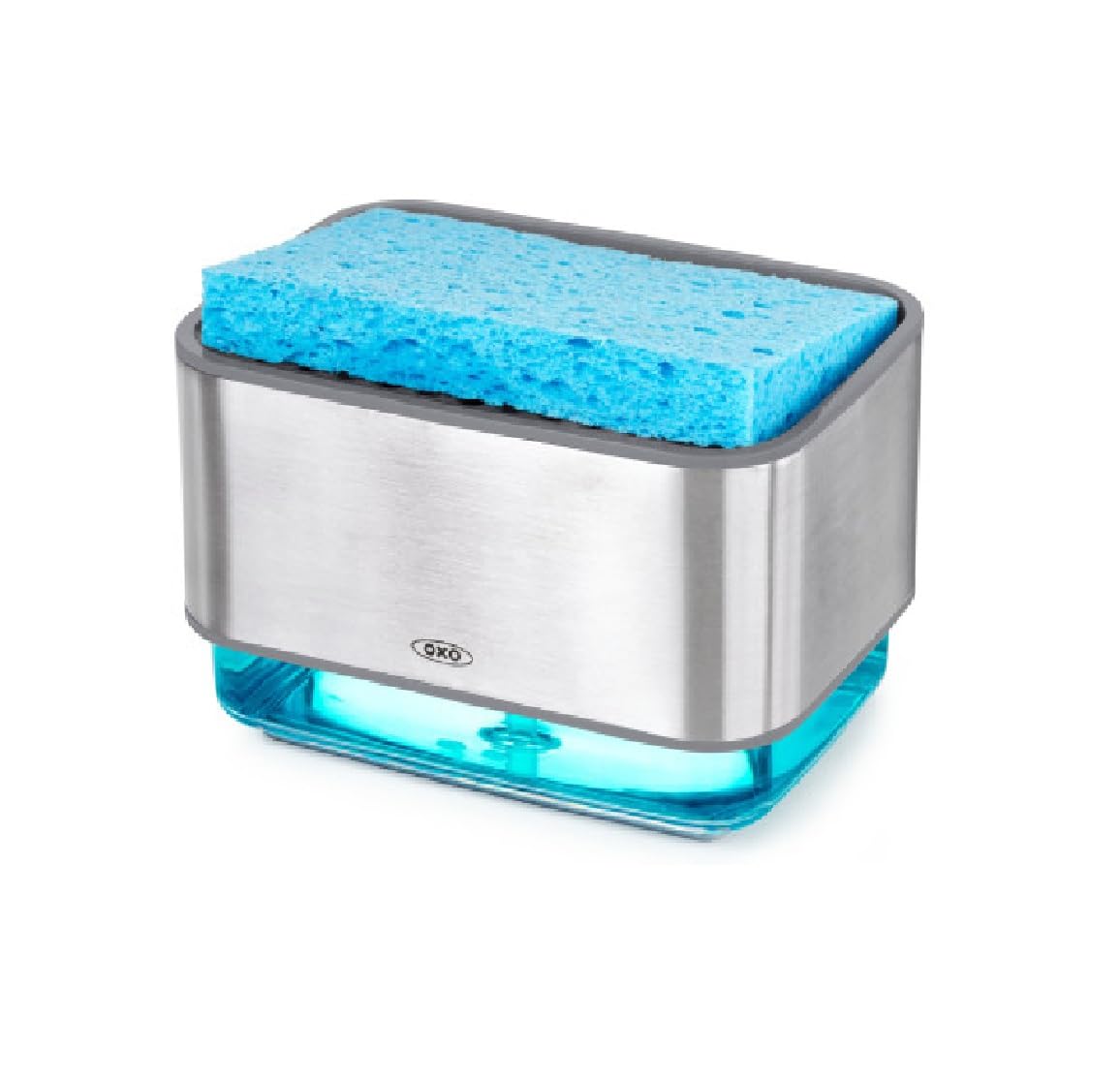 Oxo Good Grips Stainless Steel Soap Dispensing Sponge Holder - Clear, One Size