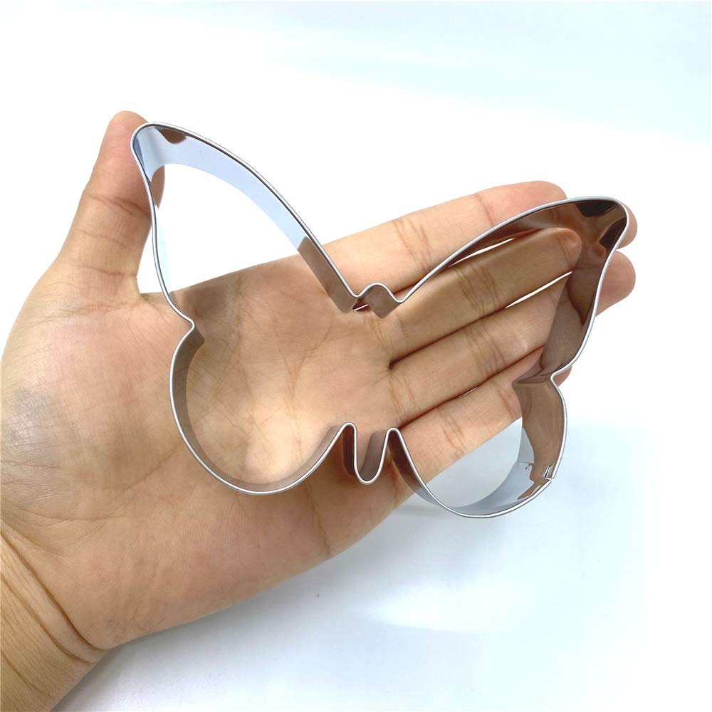 Liliao Spring Butterfly Cookie Cutter - 4.5 X 3 Inches - Stainless Steel