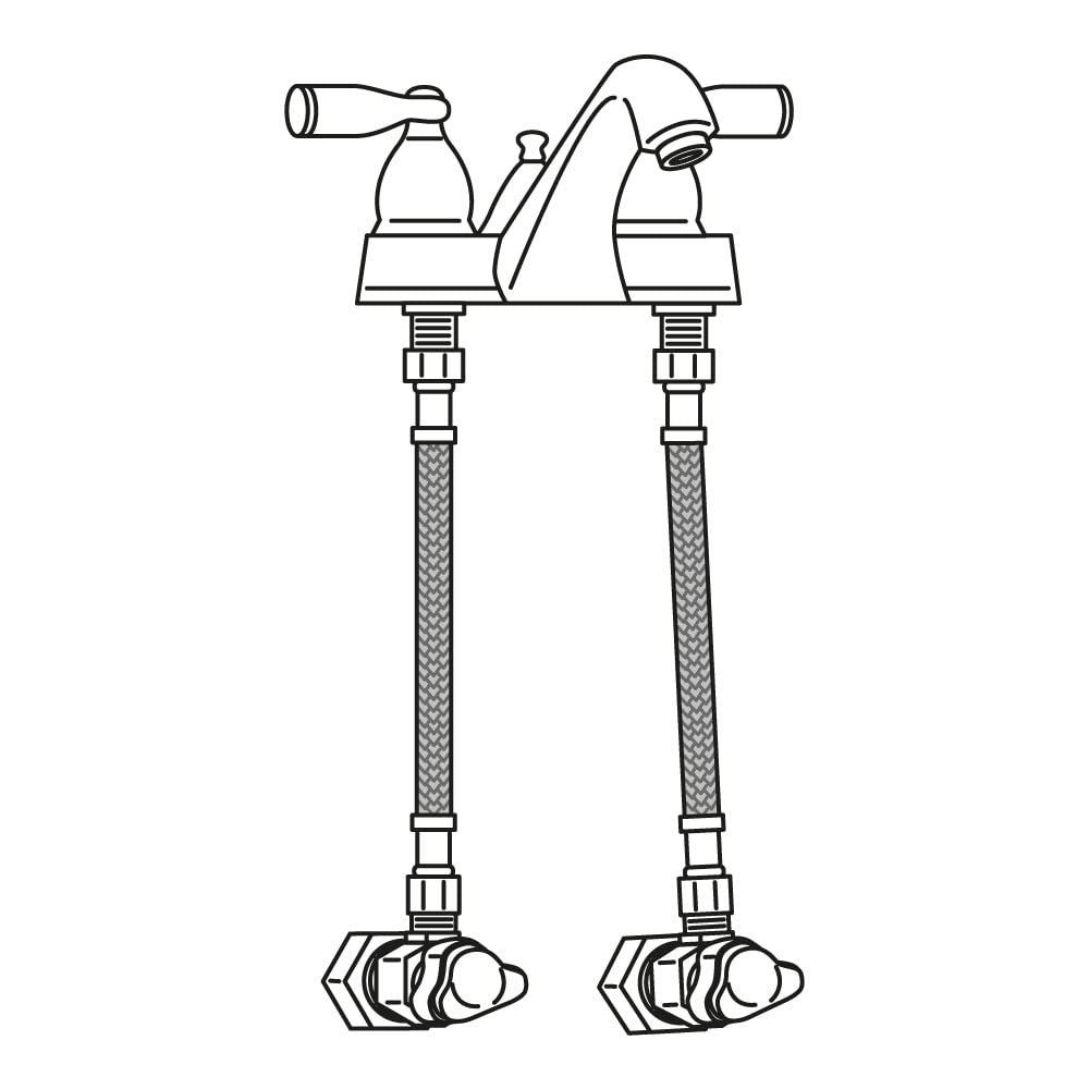 2-Pack] Procuru 72 Length X 38 Comp X 12 Fip Faucet Hose Connector, Stainless Steel Braided Supply Line (9Sf72-2P)