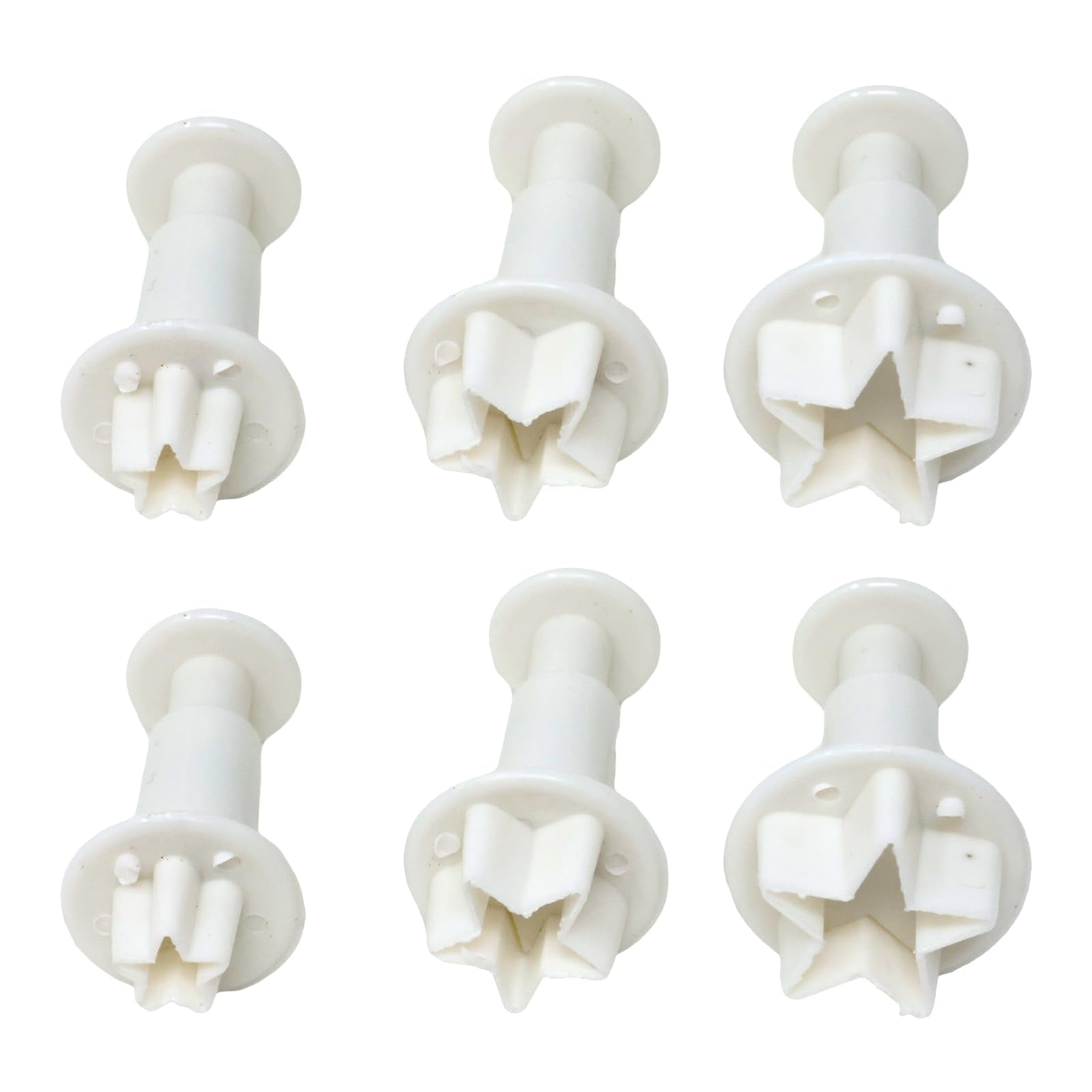 yueton 2SET Star Shaped Mini Spring Embossing Mold Star Shaped Gummy Plunger Cutter Cookie Cutting Mold for Cake DIY Decoration 