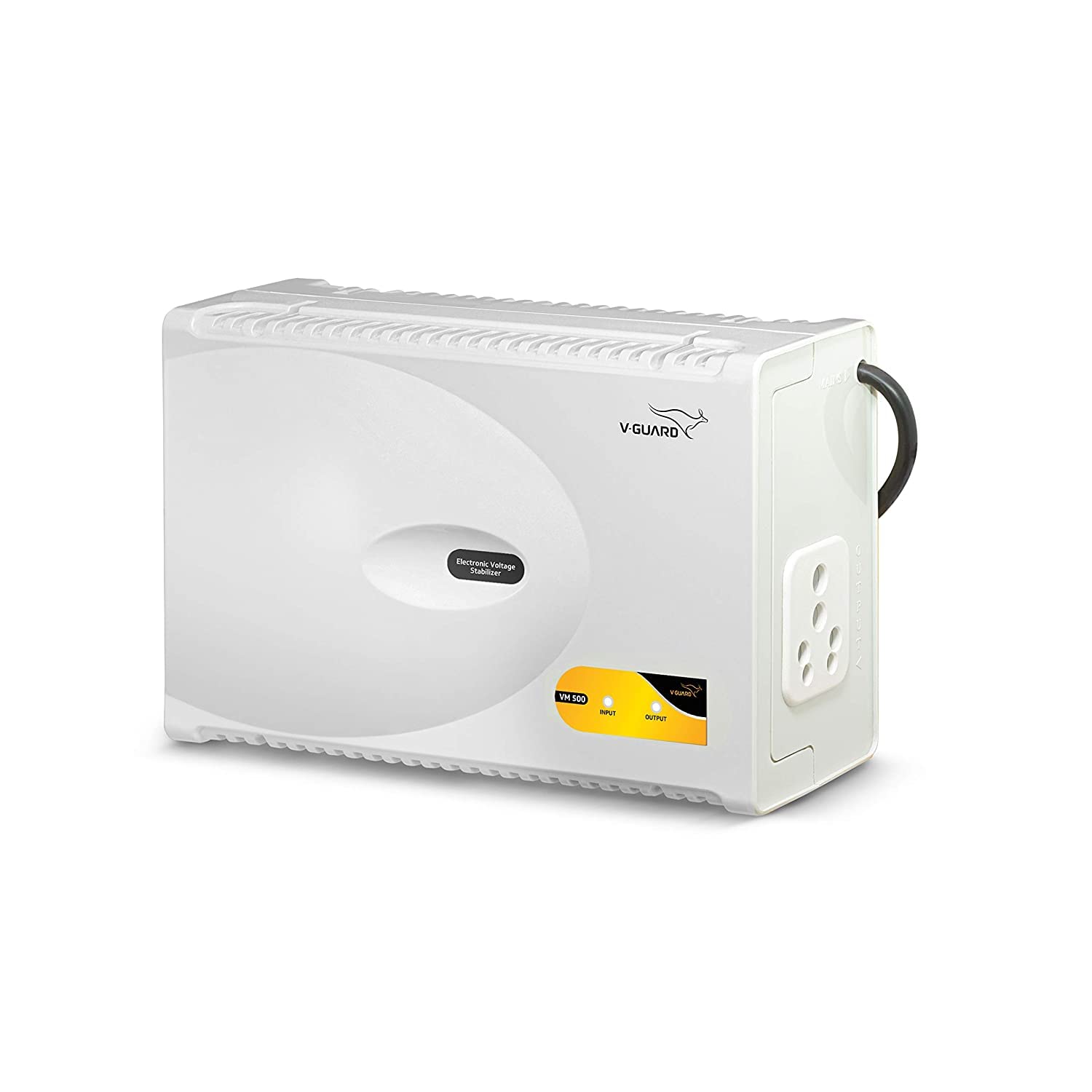 V-Guard Vm 500 Voltage Stabilizer I For Washing Machine, Microwave Oven, Treadmill I Working Range 150V - 280V - Grey
