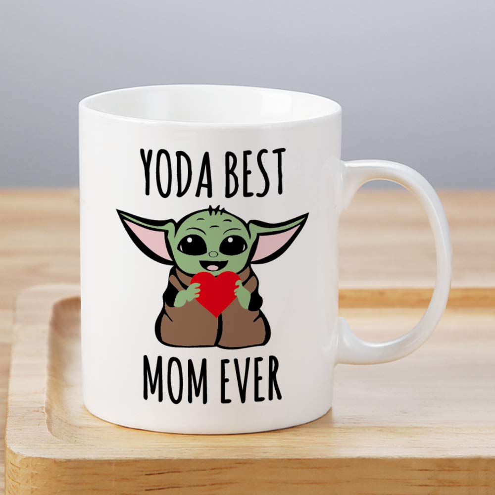 Lozache Baby Yoda Gifts For Mom, 11Oz Best Mom Ever Coffee Mug For New Mom To Be Mama Women Mothers ' Day Gift Birthday Christma