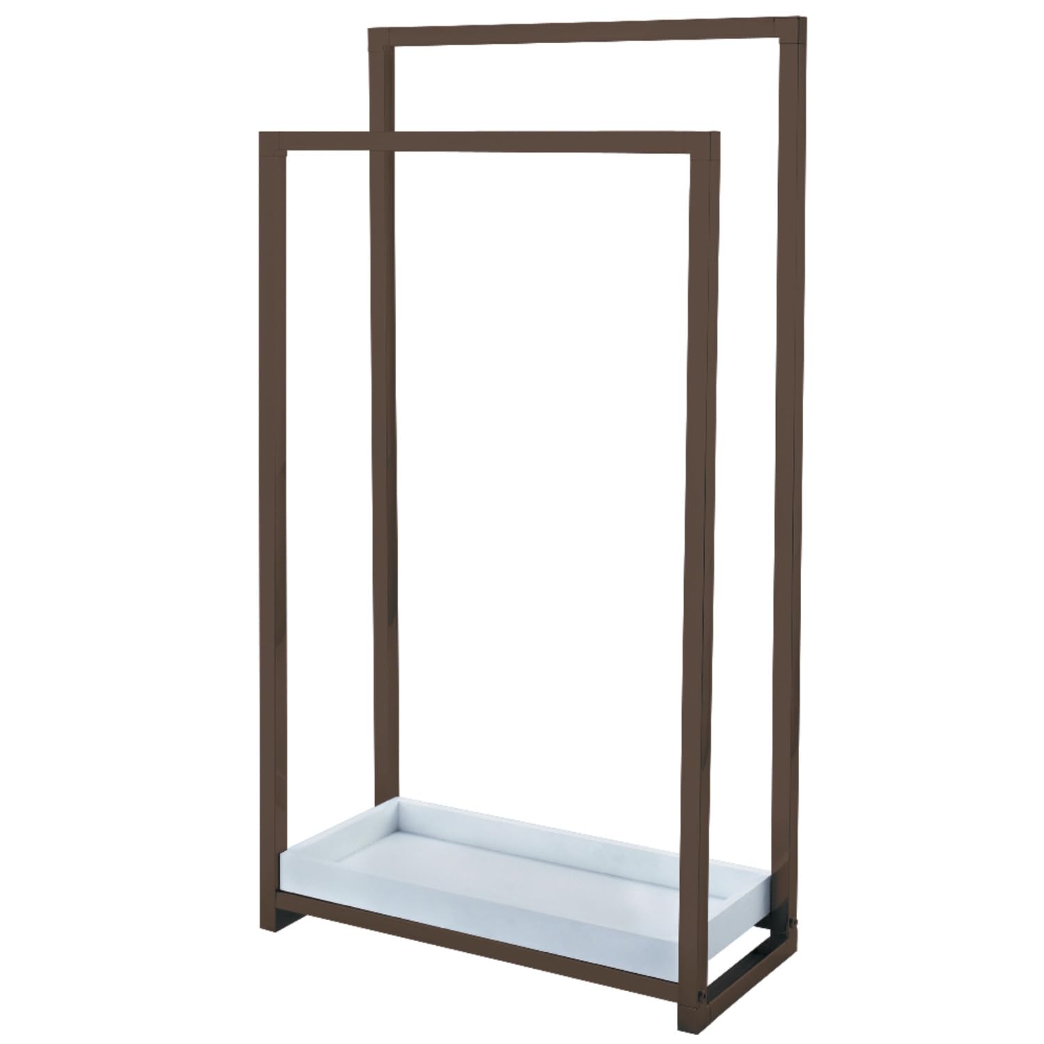 Kingston Brass SCC8265 Edenscape Pedestal 2-Tier Steel Construction Towel Rack with Wooden Case  Oil Rubbed Bronze
