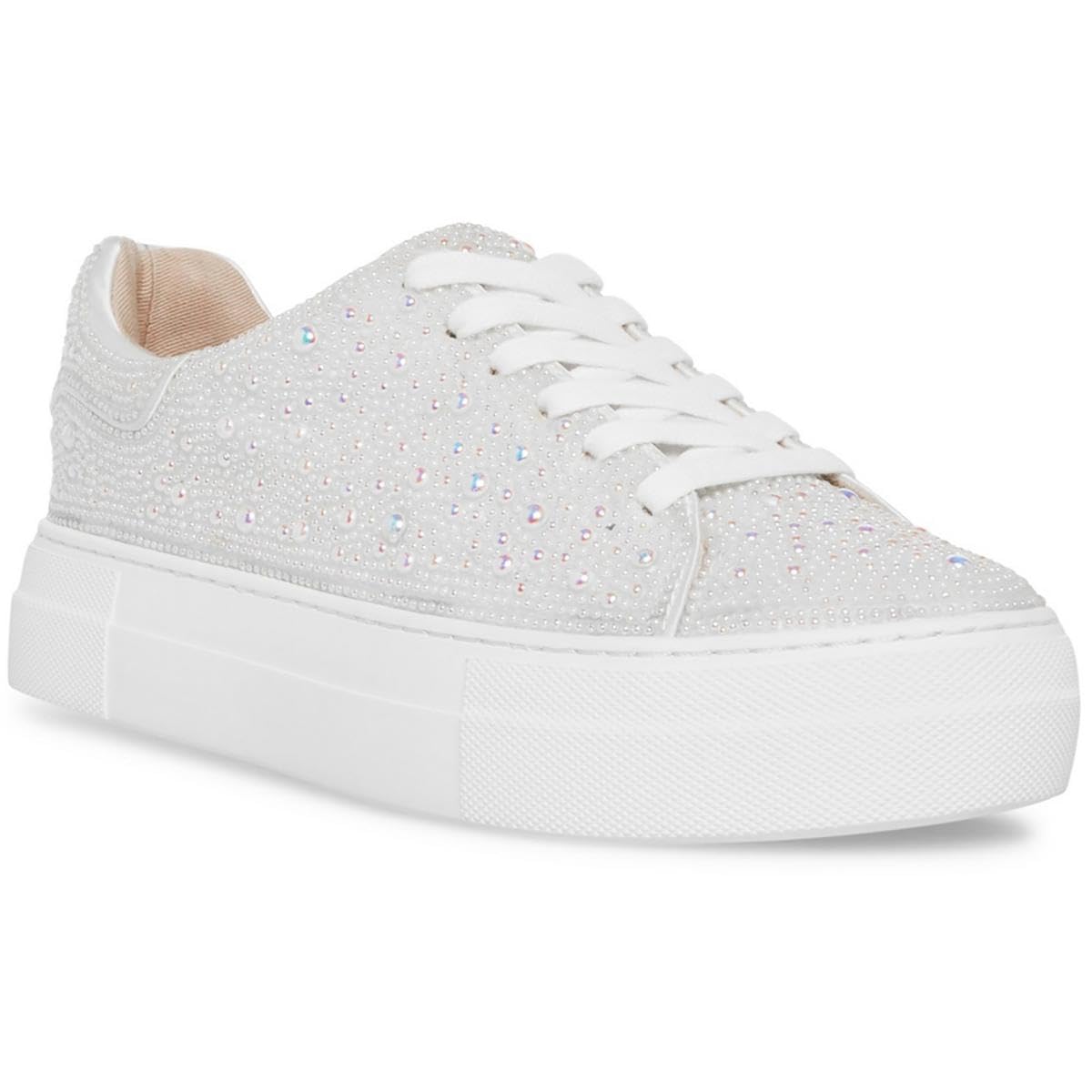Betsey Johnson Womens Sidny Sneaker, Pearl, 85
