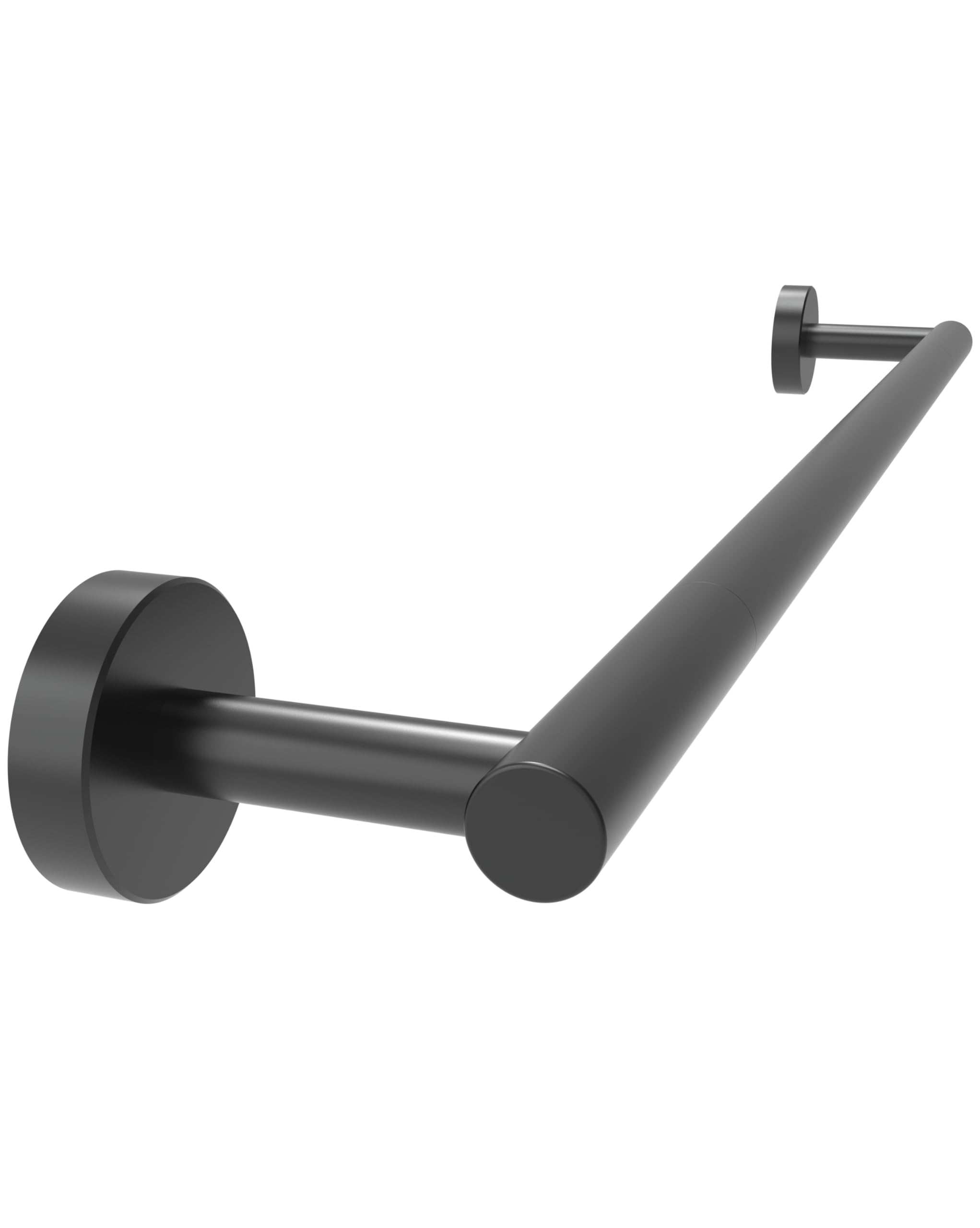 Wzkaly Black Towel Bar, 22 Inch 304 Stainless Steel Towel Rack Bathroom, Towel Holder Black Wall Mount, Total Length 24 Inch