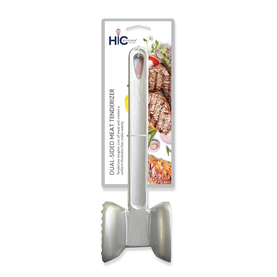 Fantes Non-Stick Meat Tenderizer Marinating Prep Tool, Double Sided, The Italian Market Original Since 1906