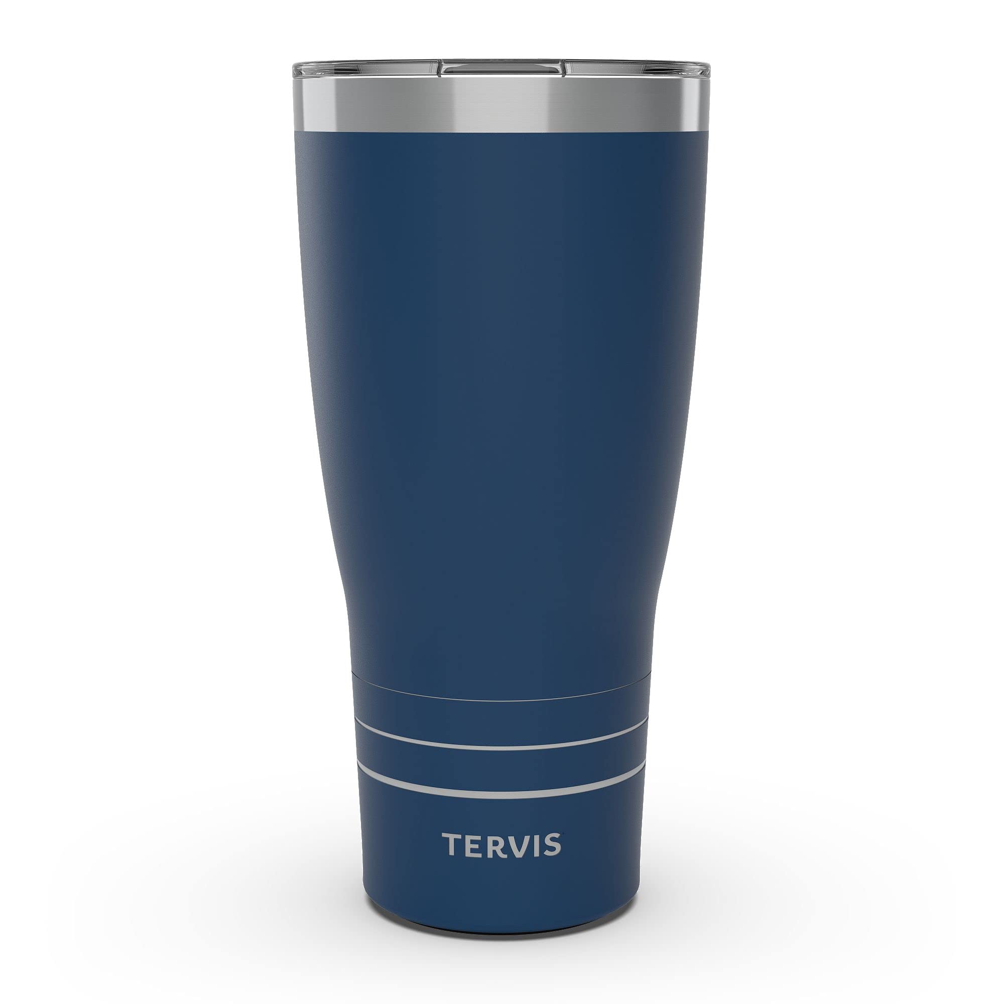 Tervis Traveler Powder Coated Stainless Steel Triple Walled Insulated Tumbler Travel Cup Keeps Drinks Cold & Hot, 30oz, Deepwate