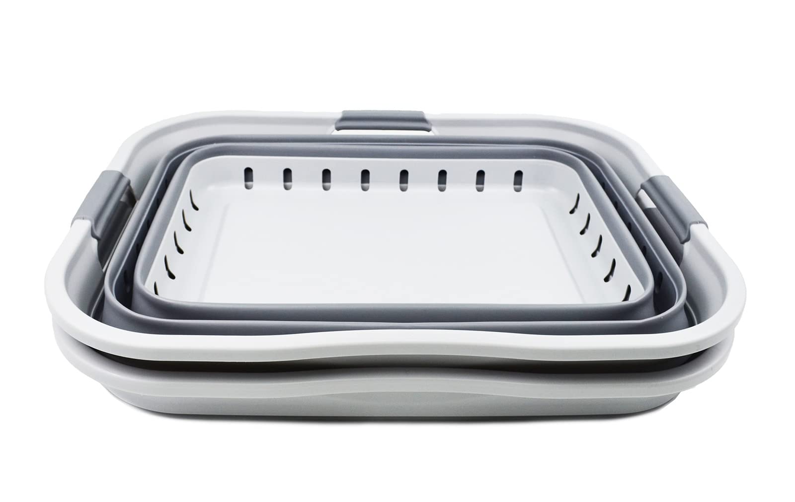 Sammart 42L (11 Gallon) Collapsible Plastic Laundry Basket - Foldable Pop Up Storage Container/Organizer - Portable Basket - Spa