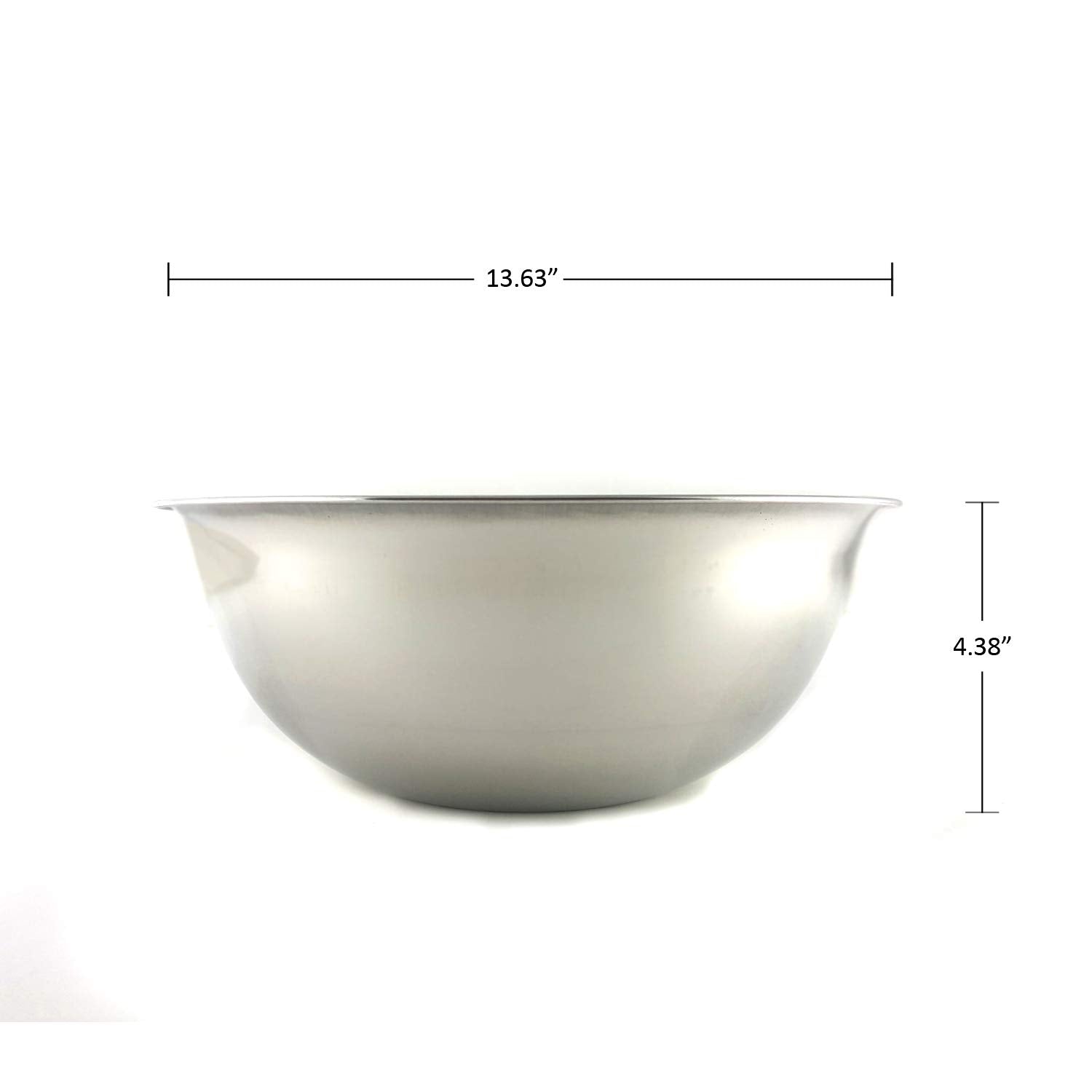 Excellante Mixing Bowl, Heavy Duty, Stainless Steel, 22 Gauge, 8 Quart, 0.8 Mm