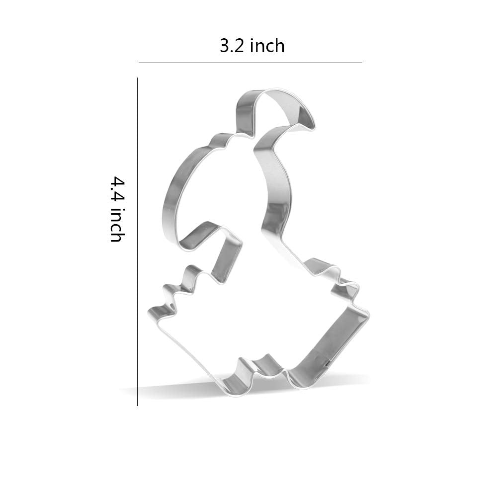 Easter Bunny Rabbit Cookie Cutter Set - 5 Piece - Stainless Steel