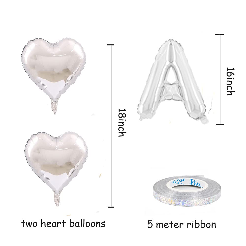 Kunggo Just Married Balloon Banner, 16 Inch Quality Weddingbachelorettebridal Showerwedding Engagement Party Decors Supplies. (S