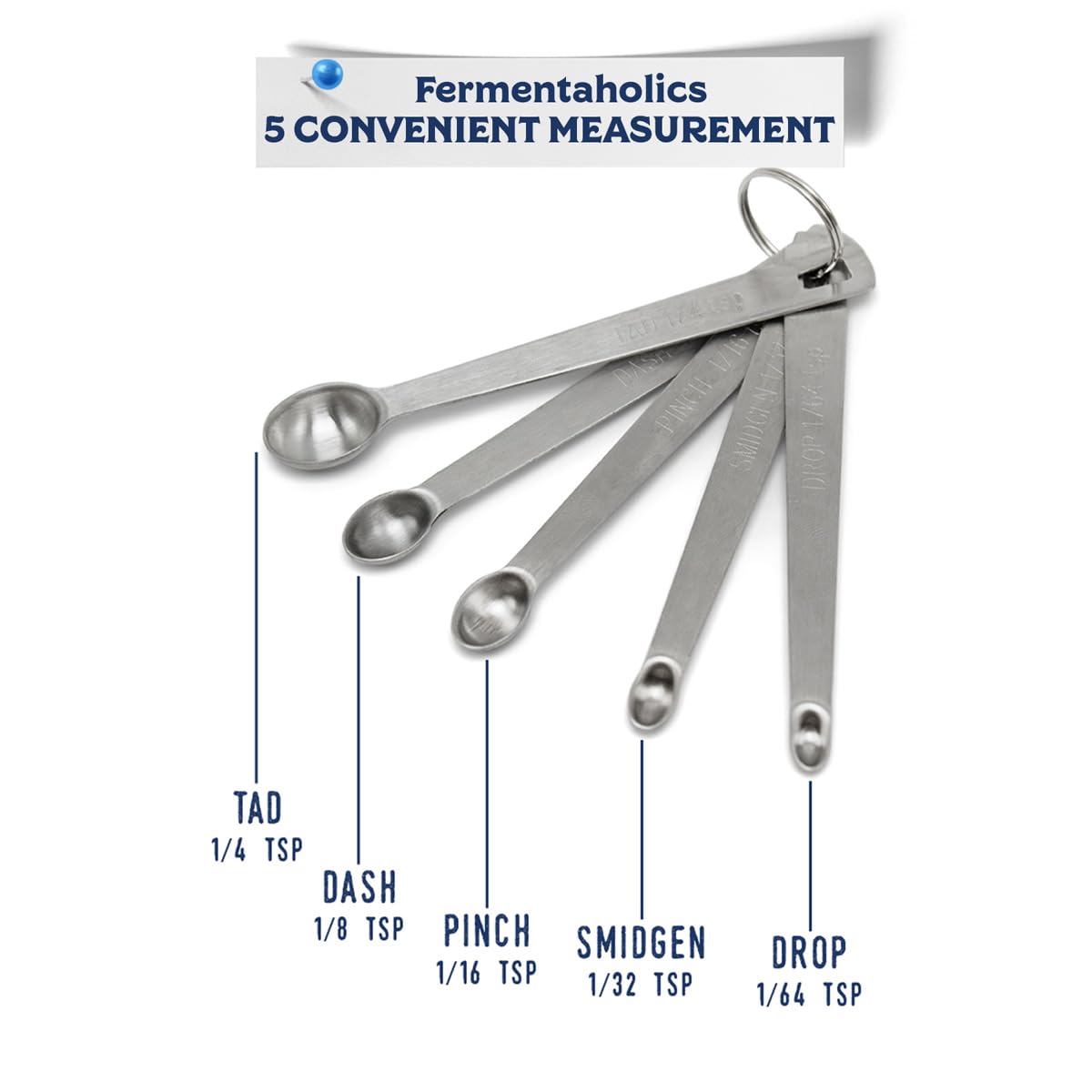 Mini Measuring Spoons 4-Piece Set - Nip, Smidgen, Pinch, Dash - For Cheesemaking, Baking, Seasonings, And More - Easily Measure
