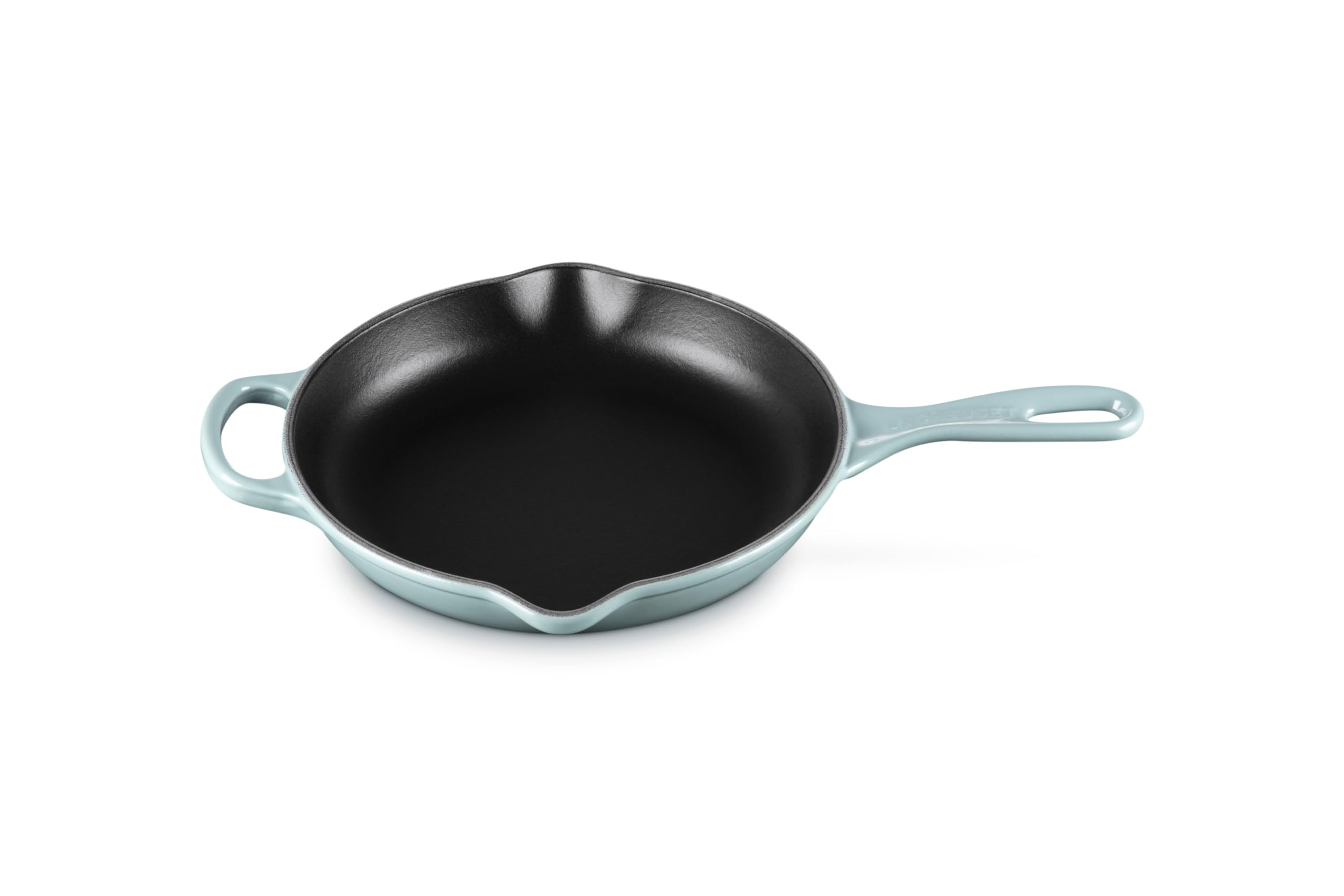 Le Creuset Enameled Cast Iron Signature Iron Handle Skillet, 9 (1-3/8 Qt.), Sea Salt