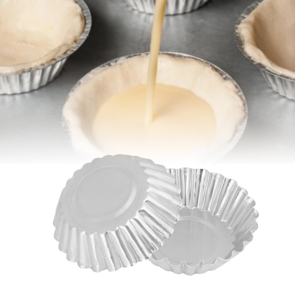 Haofy 10Pcs Aluminum Alloy Egg Tart Baking Tools 70Mm Bakeware Mould Kitchen Pastry Tools