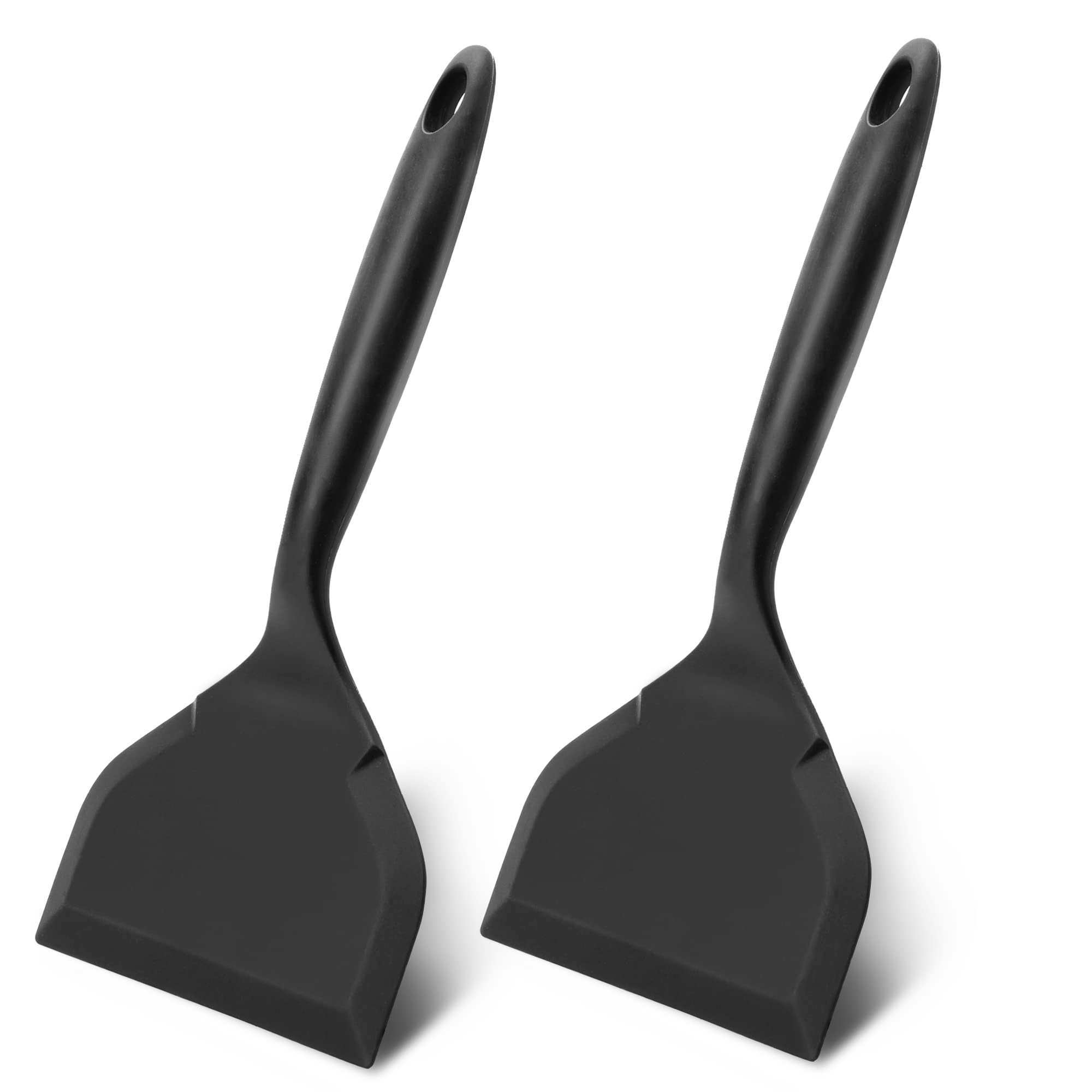 2 Pack Silicone Pancakes Spatula,Wide Pancakes Spatula Turner For Eggs Fish Pizza And Steak Shovel Omelette Spatulas For Nonstic