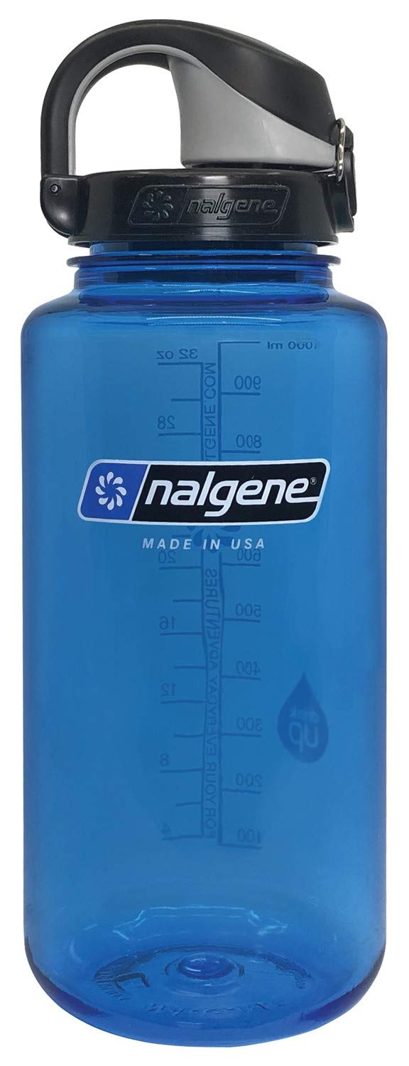 Nalgene On the Fly BPAFree Water Bottle, Blue with Black, 32 Oz