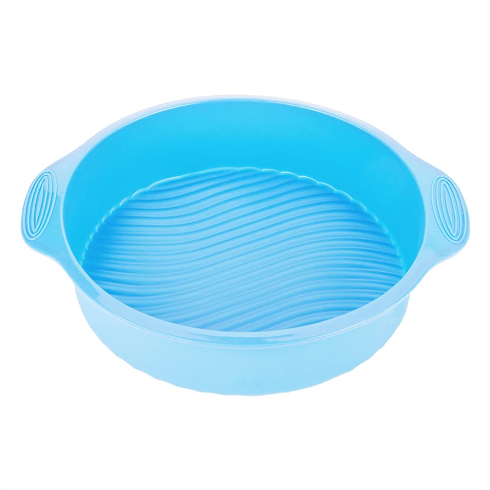 Topincn Round Cake Pan Silicone Round Shape Various Baking Pan For Oven Cake Nonstick For Baking Bakeware Accessories 9 Inch(Blu