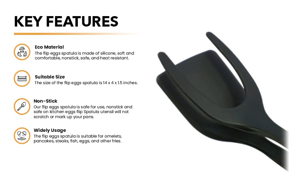 Flipping Spatula Tongs Cooking Tool. Multi-Functional.